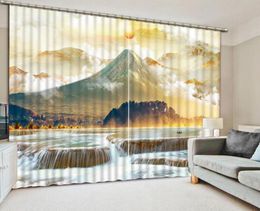 atmosphere 3d curtain modern curtain Waterfall landscape for living room2176368