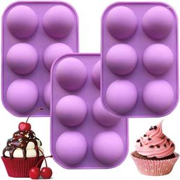 Baking Moulds 3PCS 3D Ball Round Half Sphere Silicone Moulds For DIY Pudding Mousse Chocolate Cake Mould Kitchen Accessories Tools