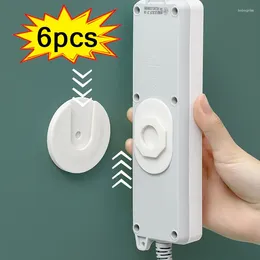 Hooks Socket Board Retainer Self-Adhesive Organizer Traceless Wall Hanging Power Strip Fixator Plug-in Removable Wall-Mounted Fixer