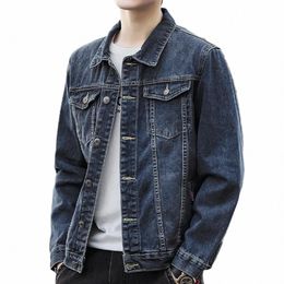 spring Autumn Jacket Retro Hop Style Denim Jacket with Multi Pockets Plus Size Fit for Men Streetwear Coat with Lg Sleeve u7Bh#