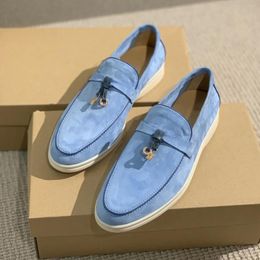 Casual Shoes Leather Suede Flat Bottom Lofook Men's Lockstitch Spring And Autumn Outdoor Walking Women's Driving