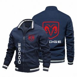 2023 Spring and Autumn New Dodge Logo Automotive Men's Bomber Casual Outdoor Fi Ultra Thin Zipper Sport Jacket D9ha#