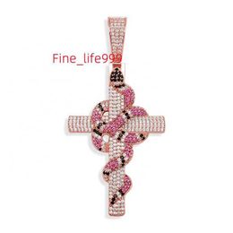 Redleaf New Arrival 3mm Cross Cubic Zirconia Pedant Necklace 925 Silver 18K Gold Plated Moissanite Necklace For Party