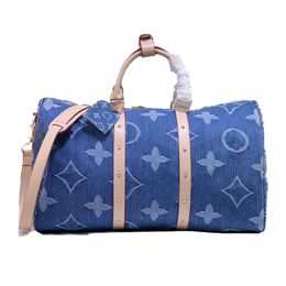 Luis Viton Men Women Totes Pochette 24ss Bags Handbag Luxurys Designers Denim Shouder Crossbody Messenger Ladies Travel Handbag Totes Pouch Purse 45cm M24315