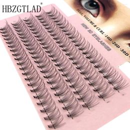 False Eyelashes 100 Bundles Eyelash Extension Natural Faux Mink Individual 10/20/40D Cluster Lashes Makeup Cilia Eye