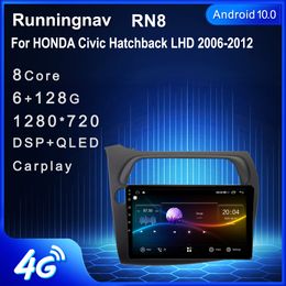 9.7" New Android For Honda Civic Hatchback 2006-2012 Tesla Type Car DVD Radio Multimedia Video Player Navigation GPS RDS No Dvd CarPlay & Android Auto