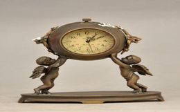 472 inch Decorative old brass sculpture can use mechanical clock angel child7134568