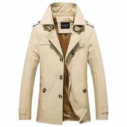 new fleece Mens Casual Outerwear Classic Lg Coat Thick m Jackets Men Lg Trench Coats mens Windbreaker Brand Mens Clothing 11TD#