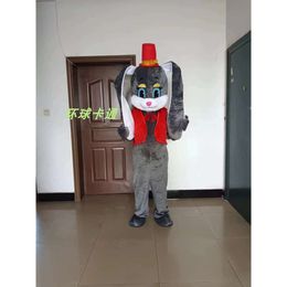 Mascot Costumes Hot Sale Grey Hare Easter Bunny Rabbit Cartoon Plush Christmas Fancy Dress Halloween Mascot Costume