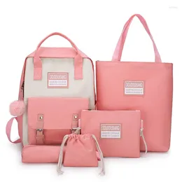 School Bags XZAN For Teenage Girls 2024 Canvas Travel Backpack Women Bookbags Teen Student Schoolbag Bolsas Escolar