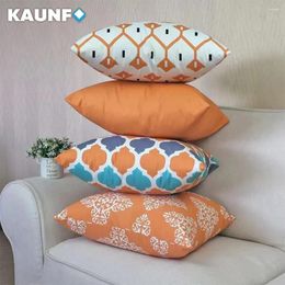 Pillow KAUNFO Outdoor Waterproof Printed Geometric Pattern Cover Sofa For Home Decor Gift 45x45cm 1PC