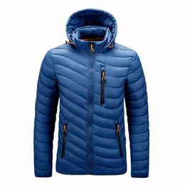 warm Jacket Men Windbreaker 2023 New Spring Autumn Hooded Parkas Men's Fi Casual Lightweight Cott Padded Jacket Coat Male j4as#