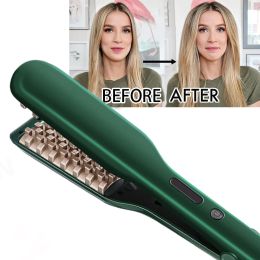 Irons 3D Grid Hair Crimper Volumizer Ceramic Hair Fluffy Corrugated Curler Flat Iron Waver Negative Ion Volumizing Curling Styler