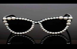 Sunglasses 2018 Newest Sexy Cat Eye Sunglasse Brand Designer Lady Pearl for Female Vintage Masks 2203261836470