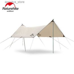 Tents and Shelters Naturehike Camping Ultralight Waterproof Nylon Sun Shade Tent Awning Outdoor Garden Beach Sun Shelter For 4-6 Person With Rod24327