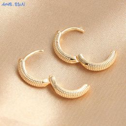 Hoop Earrings SUNSLL Multi Small Dot Beads Three Sizes Elegant Gold Plated Circle Trendy For Women Girl Party Ear Jewelry