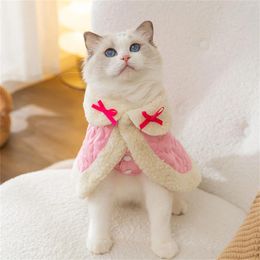 Dog Apparel Clothes Fleece Winter Coat Warm Soft For Cold Weather Pink Dress