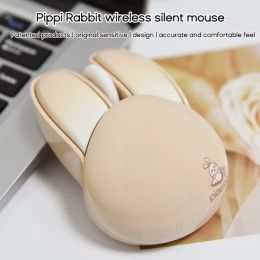 Mice New Cartoon Wireless Mouse Cute Rabbit 2.4G 3D Ergonomic Mice Silent USB Optical Gaming Mouse For Laptop Computer