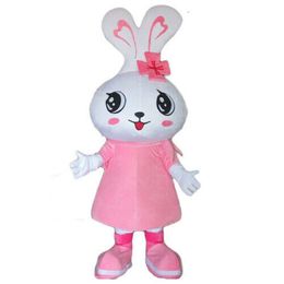 Mascot Costumes Mascot Costumes Halloween Christmas Pink Rabbit Mascotte Cartoon Plush Fancy Dress Mascot Costume CNA