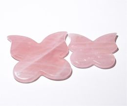 Epacket Creative butterfly Natural Gua Sha Board massager Heldhand Skin Care Guasha Chinese Butterfly Rose Quartz Scraping Massage1141678