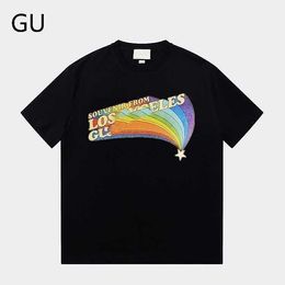 Women's T-Shirt Men and women with the same fashion brand loose cotton T-shirt letter C short-sleeved casual everything light luxury high-end price concessions 2403274