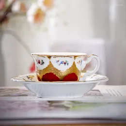 Cups Saucers 120ml Cappuccino Coffee Cup Saucer Bone China Turkish Teacup Afternoon Tea Coffeecup Coffeeware Teaware Home Office