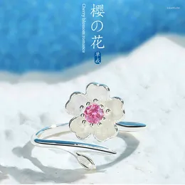 Cluster Rings Exaggerated Boho Adjustable Size Flower Cheery For Women Men Girl Party Gifts Valentine's Day Jewellery