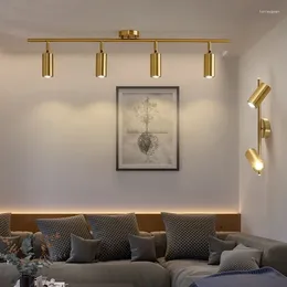 Ceiling Lights Modern Gold Spotlight Led Light Nordic Minimalist Lighting Fixtures Aluminum E27 Living Bedroom Bar Indoor Decor Lamps