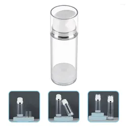 Storage Bottles 2 Pcs Liquid Bottle Squeeze Lotion Travel Clear Plastic Pump Press Jar Pp Dispenser