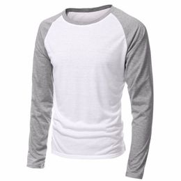 2020 Frühlingsbrand Kleidung Herren Langarm Runde Hals T-Shirts Casual Baseball T-Shirt Männer Raglan Tee Streetwear Plus Size 4xl Cy200515