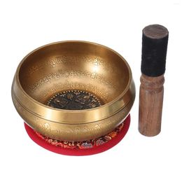 Decorative Figurines 3pc Copper Singing Bowl Manual Tapping Craft Buddhist Religious Basin Tibetan Meditation Music