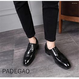 Casual Shoes 2024 Brogue Fashion Leather Luxury Men Korean Style Business