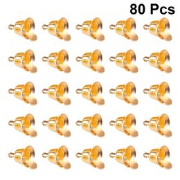 Party Supplies 80 Pcs DIY Wind Chime Accessories Mini Bell Pendant Hanging Gold Decor Christmas Tree