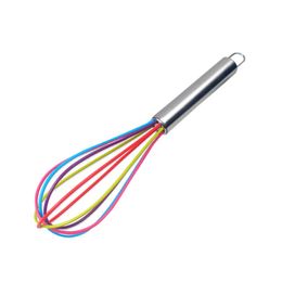 Multicolor 1 PC Kitchen Premium Silicone Whisk With Heat Resistant Non-Stick Silicone Whisk Cooking Tool Egg Beater String New
