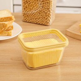 Storage Bottles Butter Box With Lid Rectangle Container Kitchen Refrigerator Food Sealing Dish Cutting Machine Tool