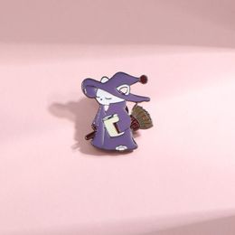 Halloween witch cat brooch Cute Anime Movies Games Hard Enamel Pins Collect Cartoon Brooch Backpack Hat Bag Collar Lapel Badges