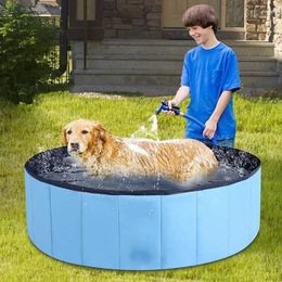 Dog Apparel Swimming Bath Pet Foldable Bathtub Large Pool Collapsible Kids Cool Accessories Out Cooling