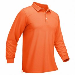 magcomsen Lg Sleeve Golf T-Shirts for Men Quick Dry Sun Protecti Casual Collared Shirts Lightweight Breathable Summer Tee a9G8#