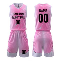 Kids Adult Basketball Jersey Set Women Men Uniform Child Kit Sportswear Vest Shorts S Training Suit 240325