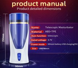 Automatic Male Masturbator Cup Space Masturbation Hands Stroker 3 Powerful Thrusting Mode Real Vagina Pocket Sex Toy for Men27517005248