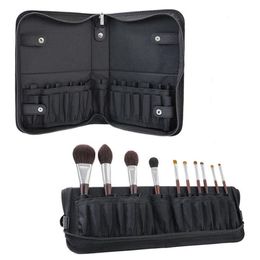 Cosmetic Bags & Cases 29 Slots Portable Leather Makeup Brushes Holder For Women Home Travel Supplies Artist Zipper Bag317z