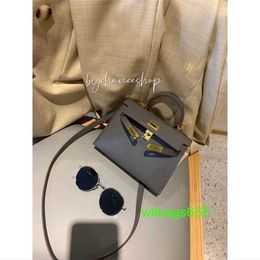 Ky Tote Bags Trusted Luxury Leather Handbag Autumn and Winter New Tin Ware Grey Second Generation Bag One Shoulder Cross Body Female Handbag have logo HB8Y