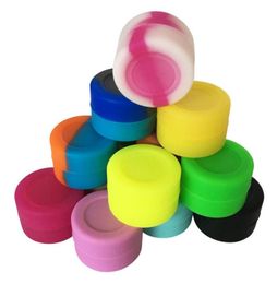 100pcslot 3ml Mini Silicone Container For Dabs Round Shape Assorted Color Containers Dab Wax Concentrate Food Grade Silicone Stor8732135