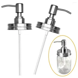 Liquid Soap Dispenser 2 Pcs Stainless Steel Lids Hand Mason Jar Lotion Pump Man For Men