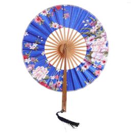 Decorative Figurines Bamboo Round Folding Fan Japanese Chinese Style Wedding Bridal