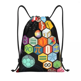 Shopping Bags Math Symbol Drawstring Backpack Sports Gym Bag For Women Men Science Mathematics Teacher Gift Sackpack