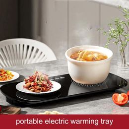 Cookware Sets Food Heating Tray 220V Fast Electric Warming Smart Thermostat Plate Kitchen Warmer Home Appliances