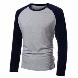 2020 Spring Brand Clothing Men's Long Sleeve Round Neck T-shirts Casual Baseball Tshirt Men Raglan Tee Streetwear Plus Size 4XL CY200515 004