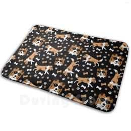 Carpets Shetland Sheepdog Sheltie Pattern Miniature Collie Dog Breed In Black Soft Non-Slip Mat Rug 40 Carpet Cushion