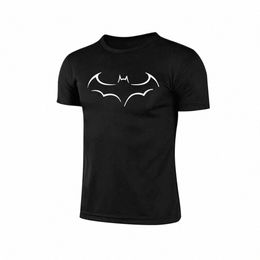 oversize Men Loose Tee Fi bat Print Men's Short Sleeve T-shirt Summer New Male Casual Tshirt o56e#